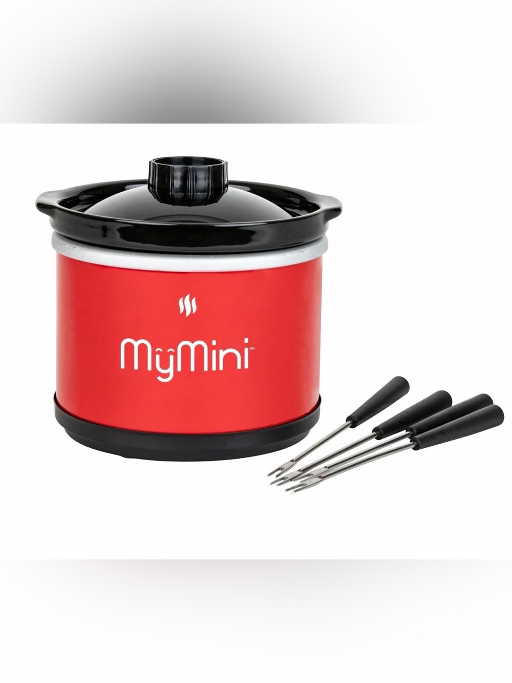 My Mini 20 oz Chocolate Fondue Dipping Pot, 40-Watts, Nonstick Ceramic, Red